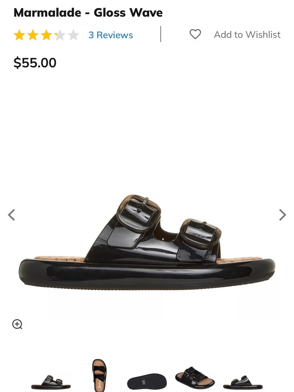 Sketchers Marmalade Gloss Wave Womens Black Slide Sandals Size 9